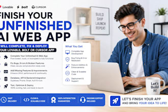 finish your unfinished lovable, bolt or cursor ai web app
