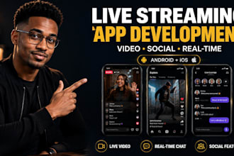 develop a live streaming app video streaming and social media app