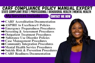 write carf accreditation behavioral health policy and procedure for maryland