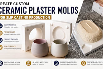 create custom ceramic plaster molds for slip casting production