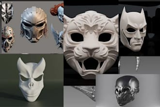 create printable 3d helmet halloween mask cosplay mask creation