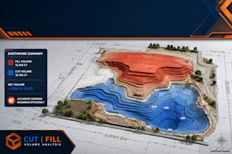 do 3d cut fill volume takeoff for your construction site grading