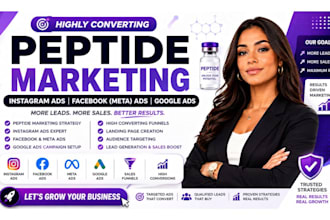 peptide marketing, instagram ads, facebook marketing meta peptide ads google ads