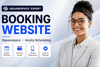 design squarespace booking website with acuity for service businesses