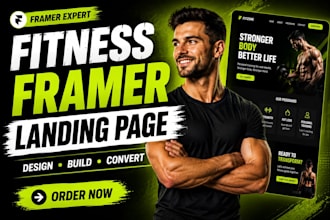 build a professional fitness framer website or landing page