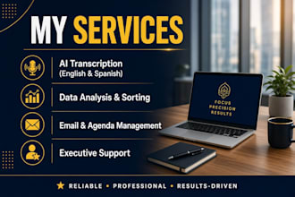 be your ai virtual assistant and professional transcriber