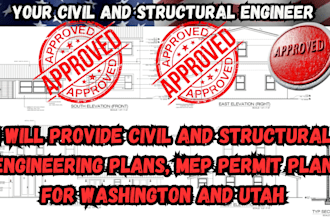 civil and structural engineering plans, mep permit plan for washington and utah