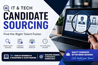 source and shortlist qualified IT and tech candidates