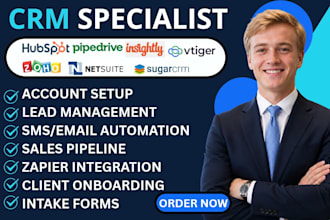 setup crm automation hubspot zoho pipedrive netsuite sugarcrm insightly vtiger