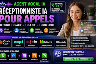 agent vocal ia pour appels réceptionniste ia claude code vapi n8n ghl elevenlabs
