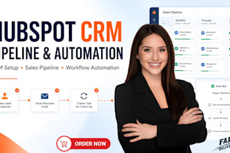 setup hubspot pipeline, pipedrive dashboard, zapier automation and integration