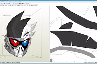 create wearable cosplay armor, helmets, masks, stl, pepakura mask