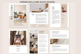 design airbnb welcome guidebook, hospitality brochure, guest booklet