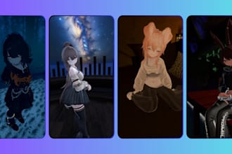 create a custom booth model for vrchat with assets of your providing