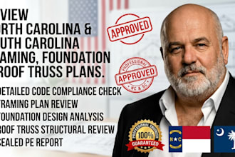 be civil enginer to review north carolina south carolina framing foundation plan