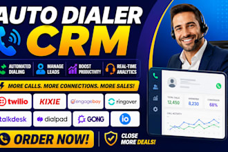 setup auto dialer twilio kixie engagebay ringover talkdesk dialpad gong io CRM