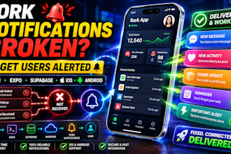 fix rork push notifications, expo notifications and notification setup