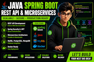 develop java spring boot rest API and microservices