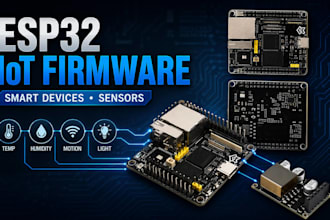 develop esp32 arduino iot firmware for smart devices with sensor integration
