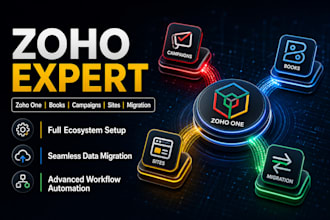 be zoho expert for zoho books zoho one zoho campaigns zoho sites zoho migration