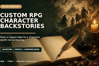 write a custom dnd or rpg character backstory and profile