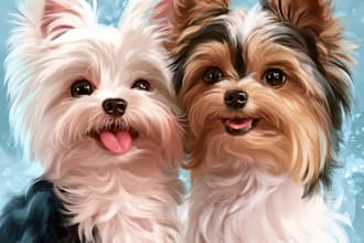 draw a caricature of your dog cat or other pet