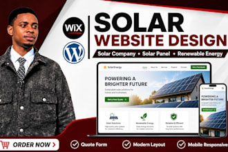 design a solar company solar panel and renewable energy website