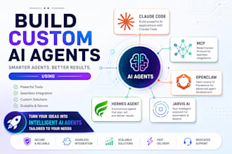 build custom ai agents using claude code, mcp,openclaw, hermes agent, jarvis ai