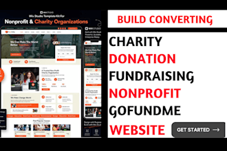 build charity donation website fundraising nonprofit gofundme website