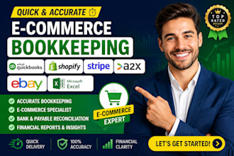 quickbooks ecommerce bookkeeping shopify stripe microsoft excel a2x payable ebay