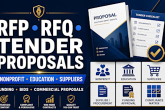 write nonprofit education supplier rfp rfq tender and funding proposals