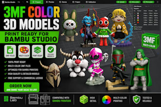 create 3mf files for multicolor 3d printing
