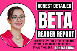 beta read literary fiction, thriller, horror, fiction, and nonfiction novels