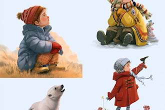 draw wonderful children illustration for book or anything
