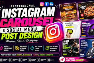 social media marketing and design reels carousel post for instagram marketing