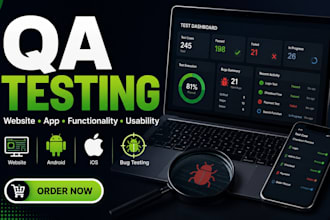 do QA manual testing, website app testing, usability, functionality, android ios
