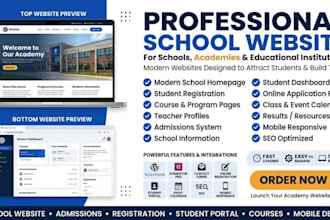build a professional school website for your academy