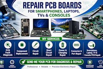 repair pcb boards for smartphones, laptops, tvs and consoles