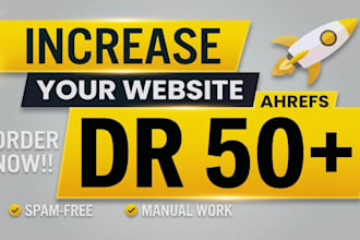 increase ahrefs domain rating 50 plus with permanent backlinks
