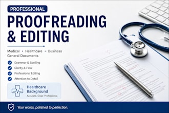 precision proofreading with healthcare expertise