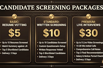 screen, interview, and shortlist candidates for you