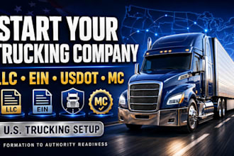 setup your trucking company llc, register ein, usdot and mc authority