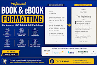 do book formatting for amazon book layout design manuscript paperback formatting