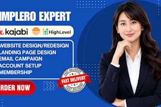 design simplero website, landing page, automation, email campaign and membership