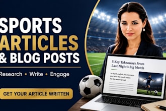 write SEO sports articles and blog posts