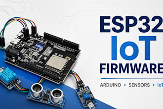 develop esp32 arduino firmware for microcontroller iot devices and sensors