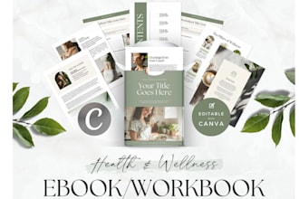 design health and wellness ebook, workbook, guide and lead magnet in canva