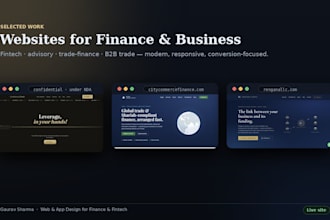 design a modern website for your finance or fintech business