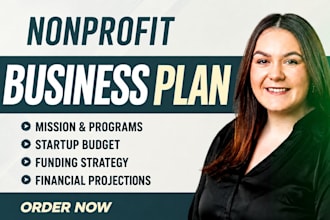 write a nonprofit business plan with financial projections
