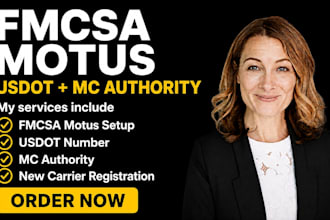 setup fmcsa, motus, usdot number and mc authority registration